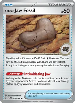 Antique Jaw Fossil card from Perfect Order, number 068/88