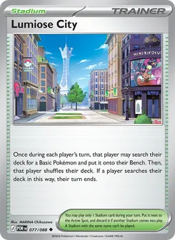 Lumiose City card from Perfect Order, number 077/88