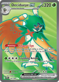 Decidueye ex card from Perfect Order, number 100/88