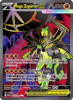 Mega Zygarde ex card from Perfect Order, number 104/88