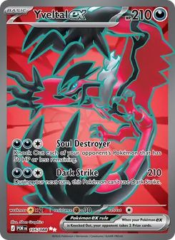 Yveltal ex card from Perfect Order, number 105/88