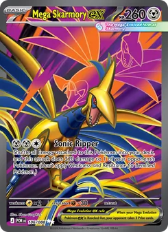 Mega Skarmory ex card from Perfect Order, number 106/88