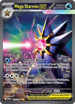Mega Starmie ex card from Perfect Order, number 118/88