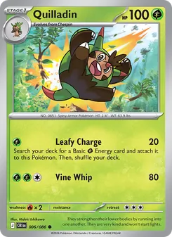 Quilladin card from Chaos Rising, number 006/86