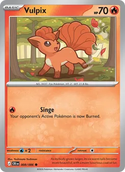 Vulpix card from Chaos Rising, number 008/86
