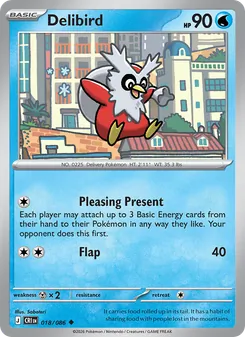 Delibird card from Chaos Rising, number 018/86
