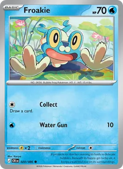 Froakie card from Chaos Rising, number 020/86