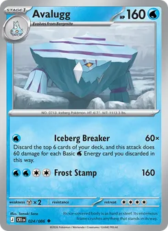 Avalugg card from Chaos Rising, number 024/86