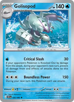 Golisopod card from Chaos Rising, number 026/86
