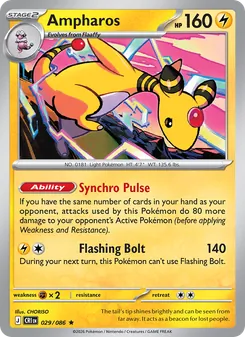 Ampharos card from Chaos Rising, number 029/86