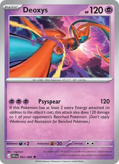 Deoxys card from Chaos Rising, number 032/86