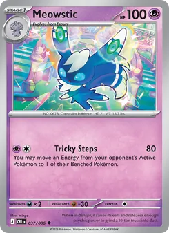 Meowstic card from Chaos Rising, number 037/86