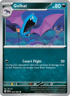 Golbat card from Chaos Rising, number 050/86