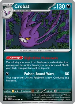 Crobat card from Chaos Rising, number 051/86
