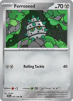 Ferroseed card from Chaos Rising, number 062/86