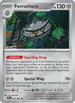 Ferrothorn card from Chaos Rising, number 063/86