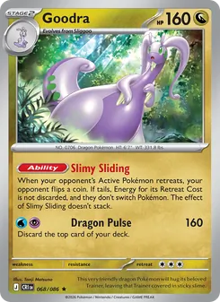 Goodra card from Chaos Rising, number 068/86