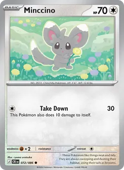 Minccino card from Chaos Rising, number 072/86
