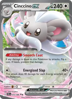 Cinccino ex card from Chaos Rising, number 073/86