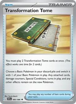 Transformation Tome card from Chaos Rising, number 083/86
