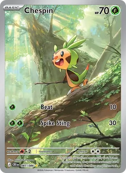 Chespin card from Chaos Rising, number 087/86