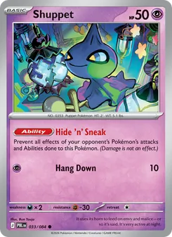 Shuppet card from Pitch Black, number 033/84
