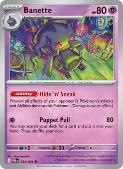 Banette card from Pitch Black, number 034/84