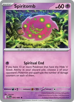 Spiritomb card from Pitch Black, number 035/84