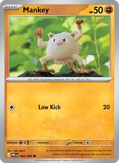 Mankey card from Pitch Black, number 042/84