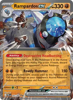 Rampardos ex card from Pitch Black, number 045/84