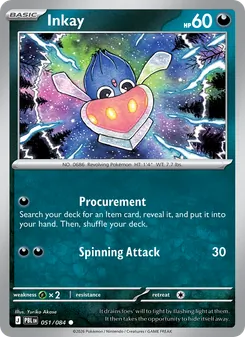 Inkay card from Pitch Black, number 051/84