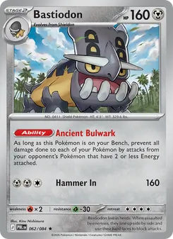 Bastiodon card from Pitch Black, number 062/84
