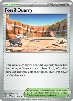 Fossil Quarry card from Pitch Black, number 076/84