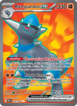 Rampardos ex card from Pitch Black, number 100/84