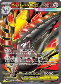 Mega Excadrill ex card from Pitch Black, number 103/84