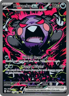 Morpeko ex card from Pitch Black, number 117/84