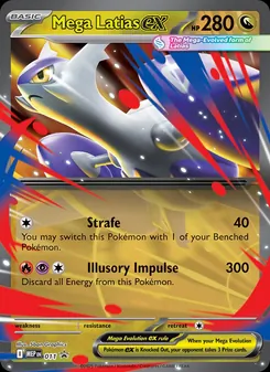 Mega Latias ex card from MEP Black Star Promos, number 011