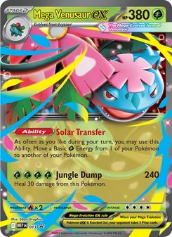 Mega Venusaur ex card from MEP Black Star Promos, number 013