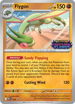 Flygon card from MEP Black Star Promos, number 016