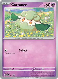 Cottonee card from MEP Black Star Promos, number 018