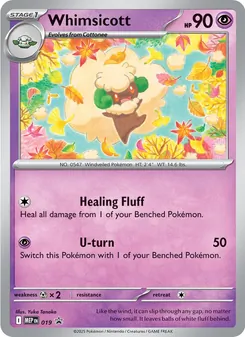 Whimsicott card from MEP Black Star Promos, number 019