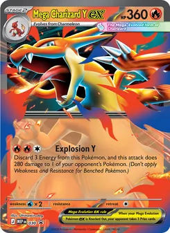 Mega Charizard Y ex card from MEP Black Star Promos, number 030