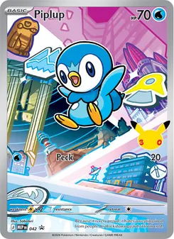 Piplup card from MEP Black Star Promos, number 042