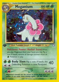 Meganium card from Neo Genesis, number 10/111