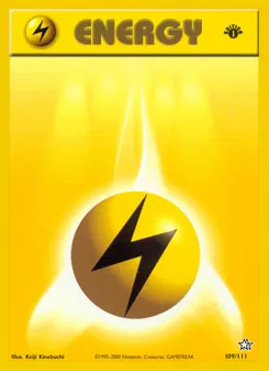 Lightning Energy card from Neo Genesis, number 109/111