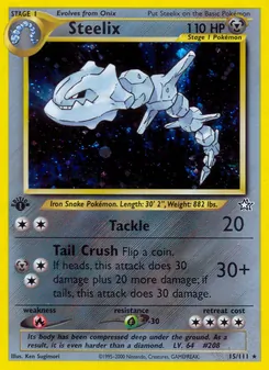 Steelix card from Neo Genesis, number 15/111