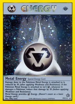 Metal Energy card from Neo Genesis, number 19/111