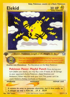 Elekid card from Neo Genesis, number 22/111