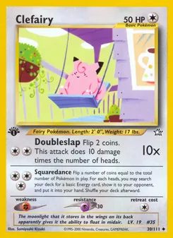 Clefairy card from Neo Genesis, number 30/111