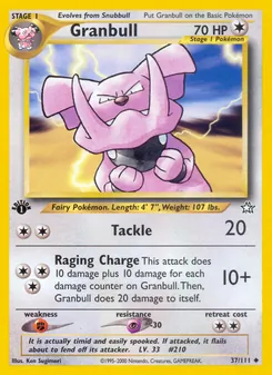 Granbull card from Neo Genesis, number 37/111